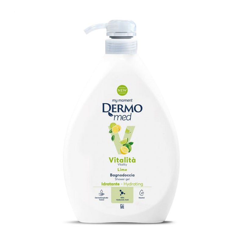 Гель для душу жіночий DermoMed Vitality Lime Shower Gel Бадьорість, 1 л