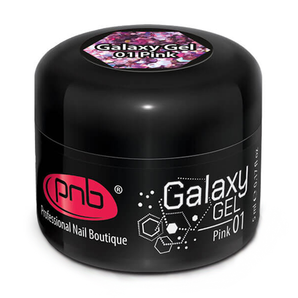 Гель для дизайну нігтів PNB UV/LED Galaxy Gel 01 Pink, 5 мл