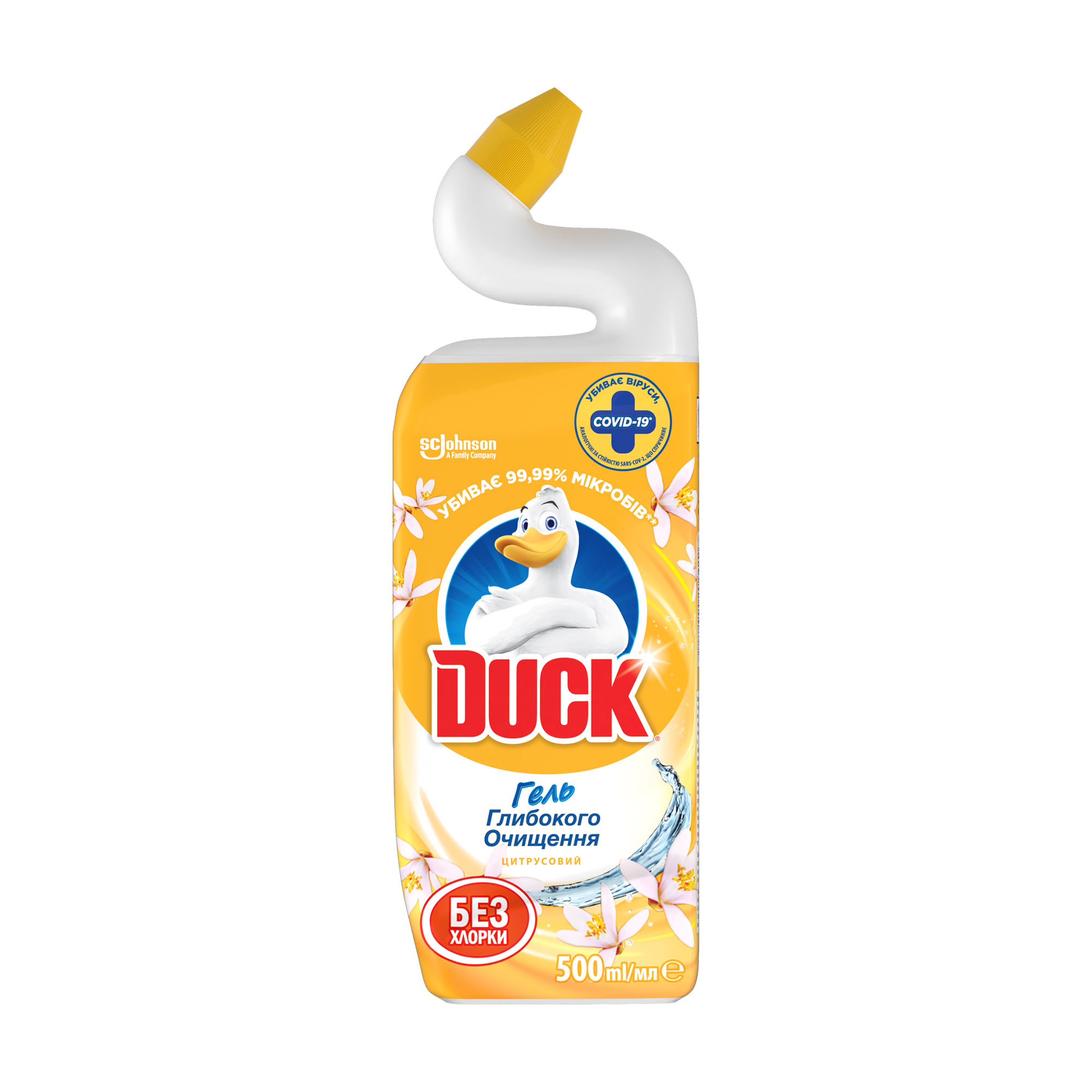 Гель для глибокого очищення туалету Duck Цитрусовий, без хлору, 500 мл