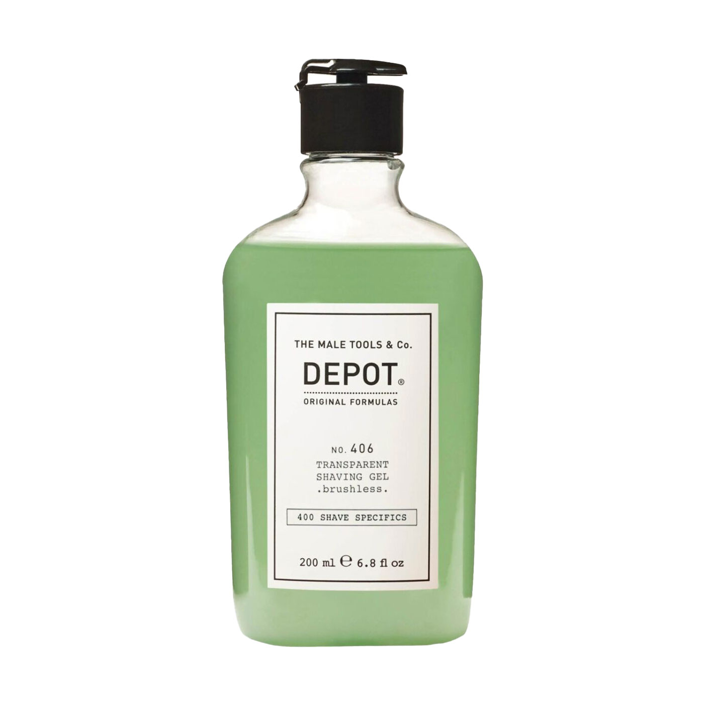 Гель для гоління Depot 406 Transparent Shaving Gel без піни, 200 мл