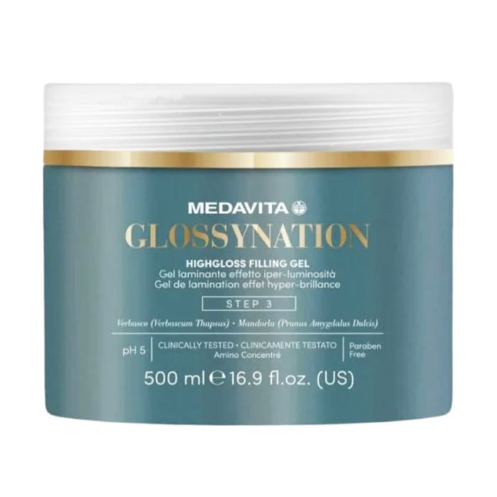 Гель для ламінування волосся Medavita Glossynation Highloss Filling Gel Step 3 pH5, 500 мл