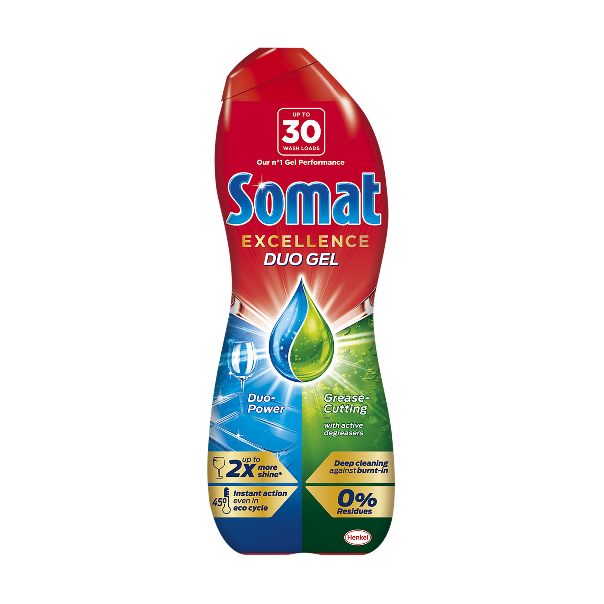 Гель для миття посуду в посудомийній машині Somat Excellence Duo Gel Антижир, 540 мл