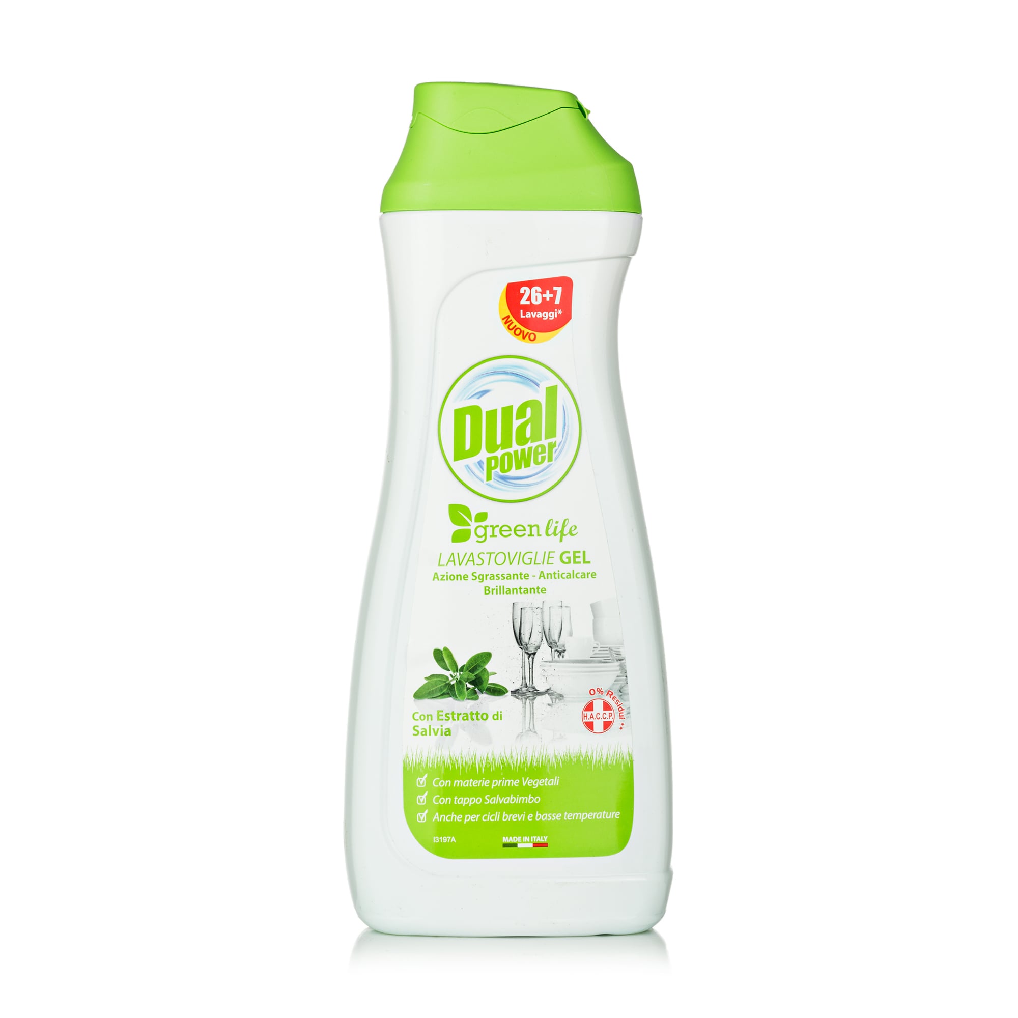 Гель для миття посуду в посудомийних машинах Dual Power Green Life, 660 мл