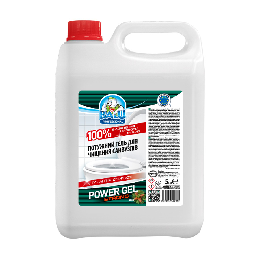 Гель для миття санвузлів BALU Professional San Power Gel Strong Хвоя, 5 л