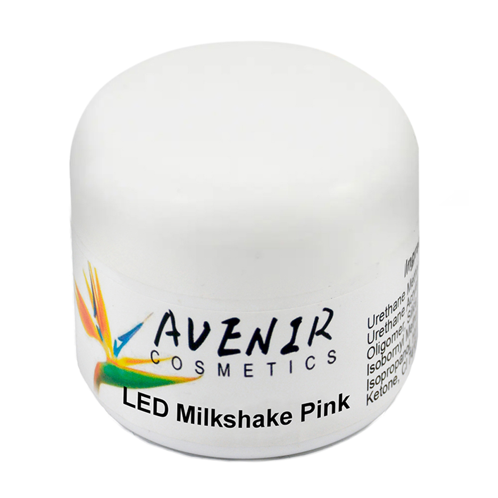 Гель для нарощування нігтів Avenir Cosmetics LED Milkshake Pink, 15 мл