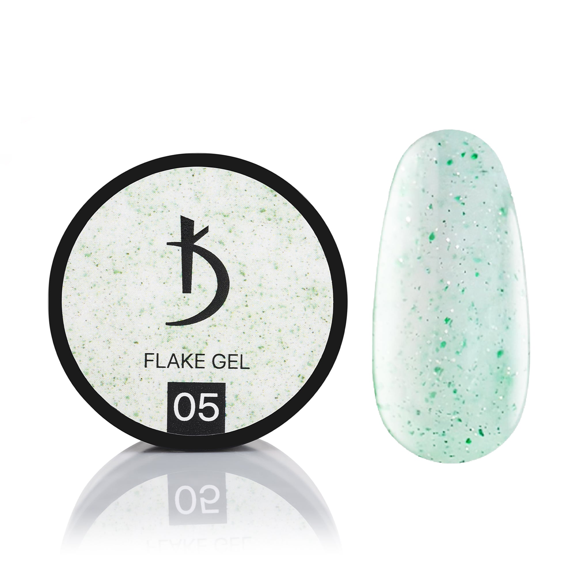 Гель для нарощування нігтів Kodi Professional Flake Gel з пластівцями 05, 13 г