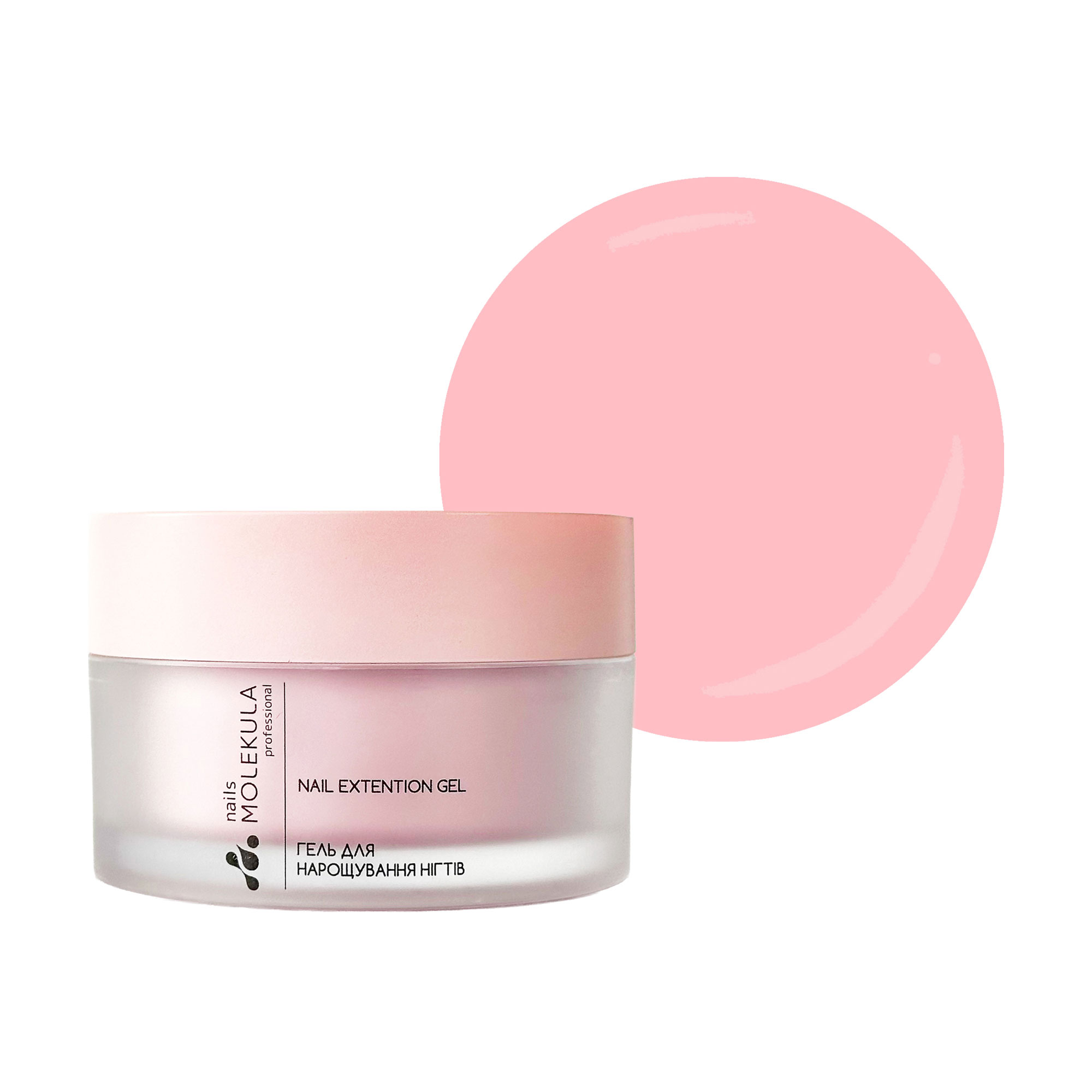 Гель для нарощування нігтів Nails Molekula Professional Builder Gel Mousse, MB204 Rose Bloom, 15 мл
