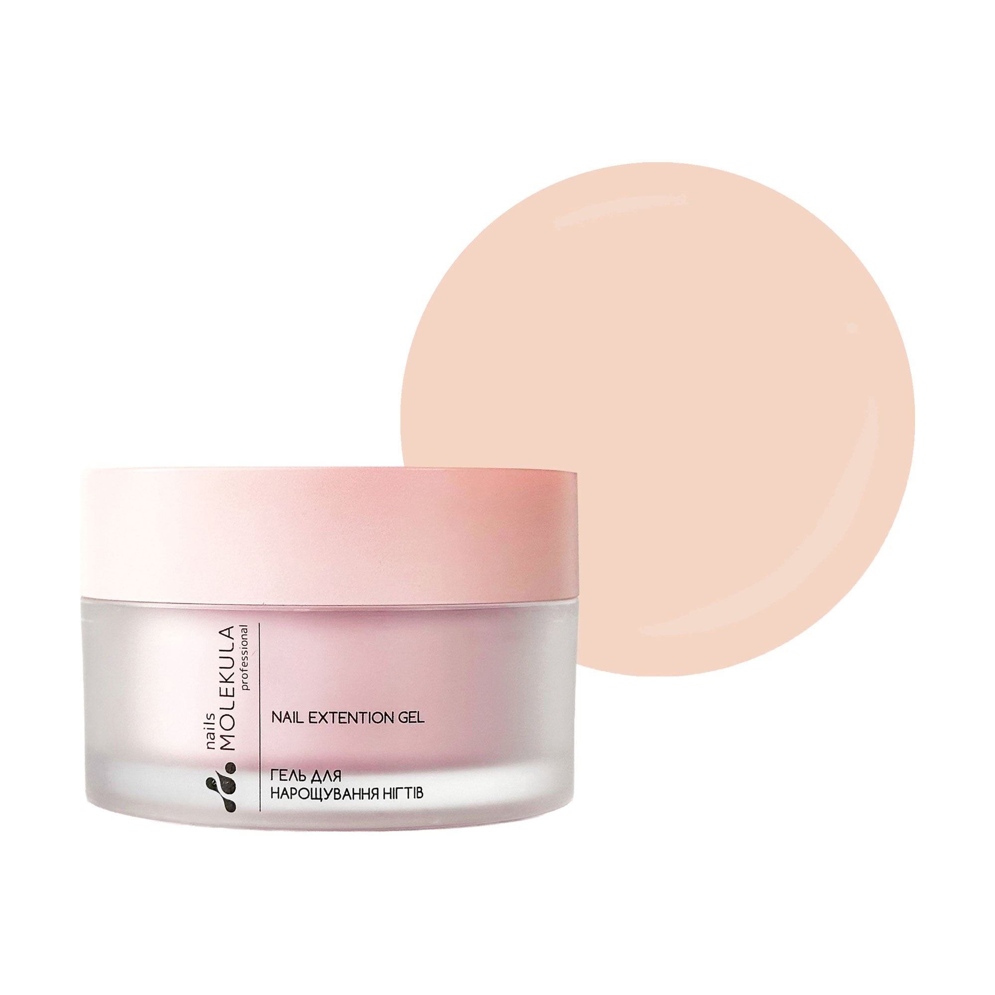 Гель для нарощування нігтів Nails Molekula Professional Builder Gel Mousse, MB209 Peach Nude, 15 мл