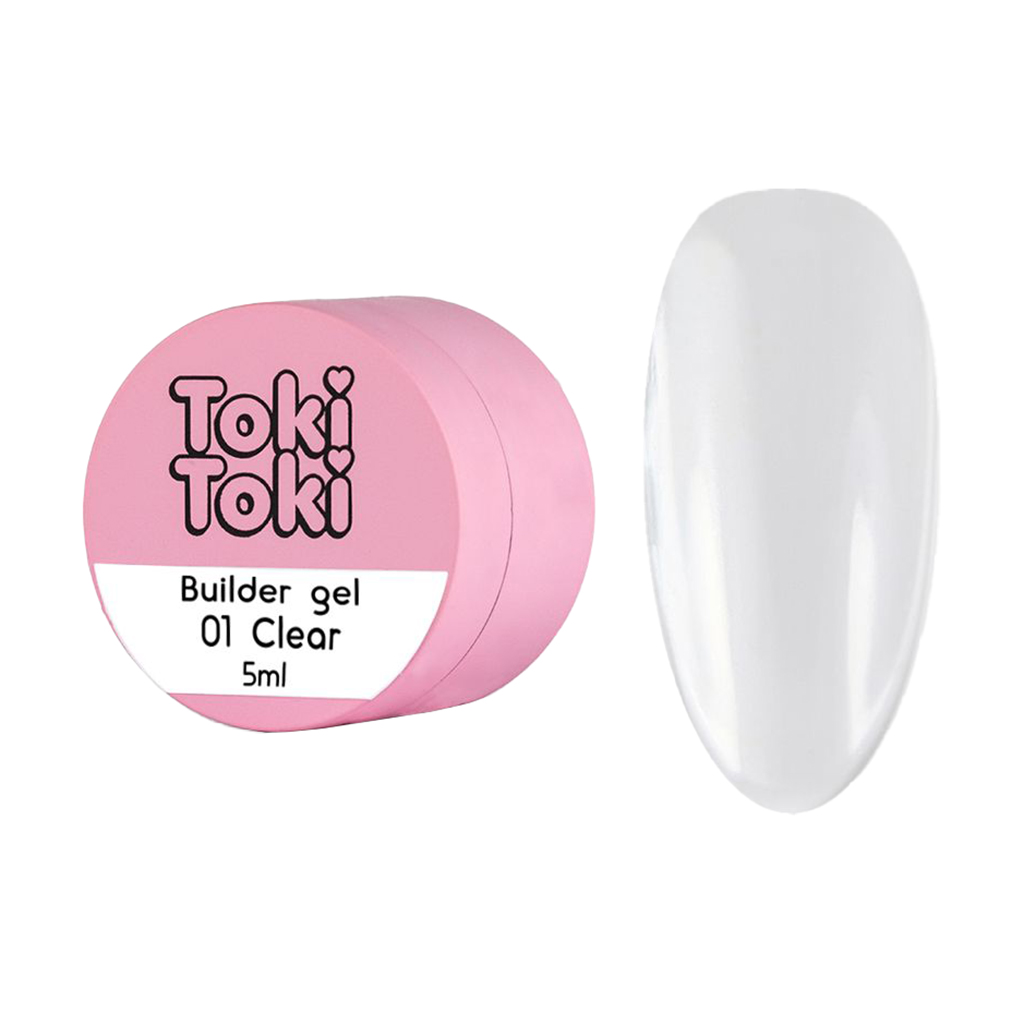 Гель для нарощування нігтів Toki Toki Builder Gel 01 Clear, 5 мл
