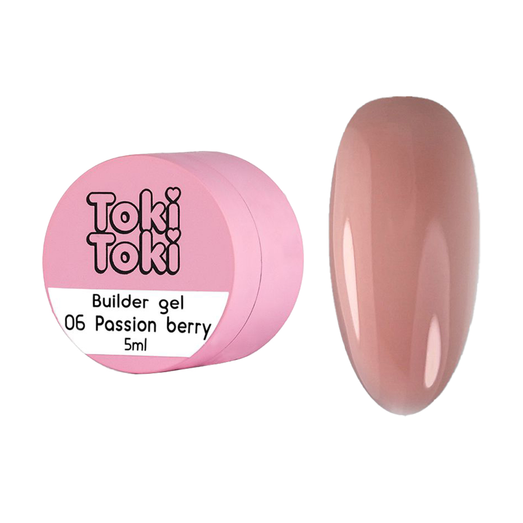 Гель для нарощування нігтів Toki Toki Builder Gel 06 Passion Berry, 5 мл