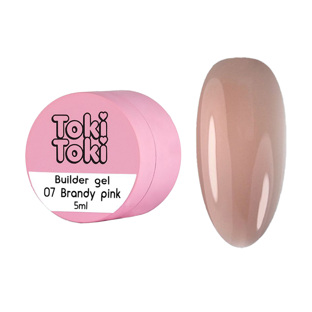 Гель для нарощування нігтів Toki Toki Builder Gel 07 Brandy Pink, 5 мл