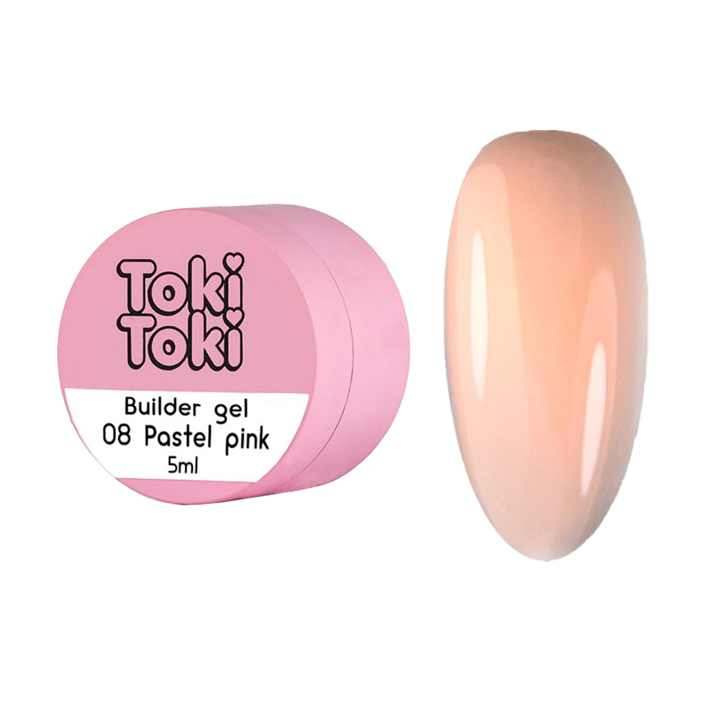 Гель для нарощування нігтів Toki Toki Builder Gel 08 Pastel Pink, 5 мл