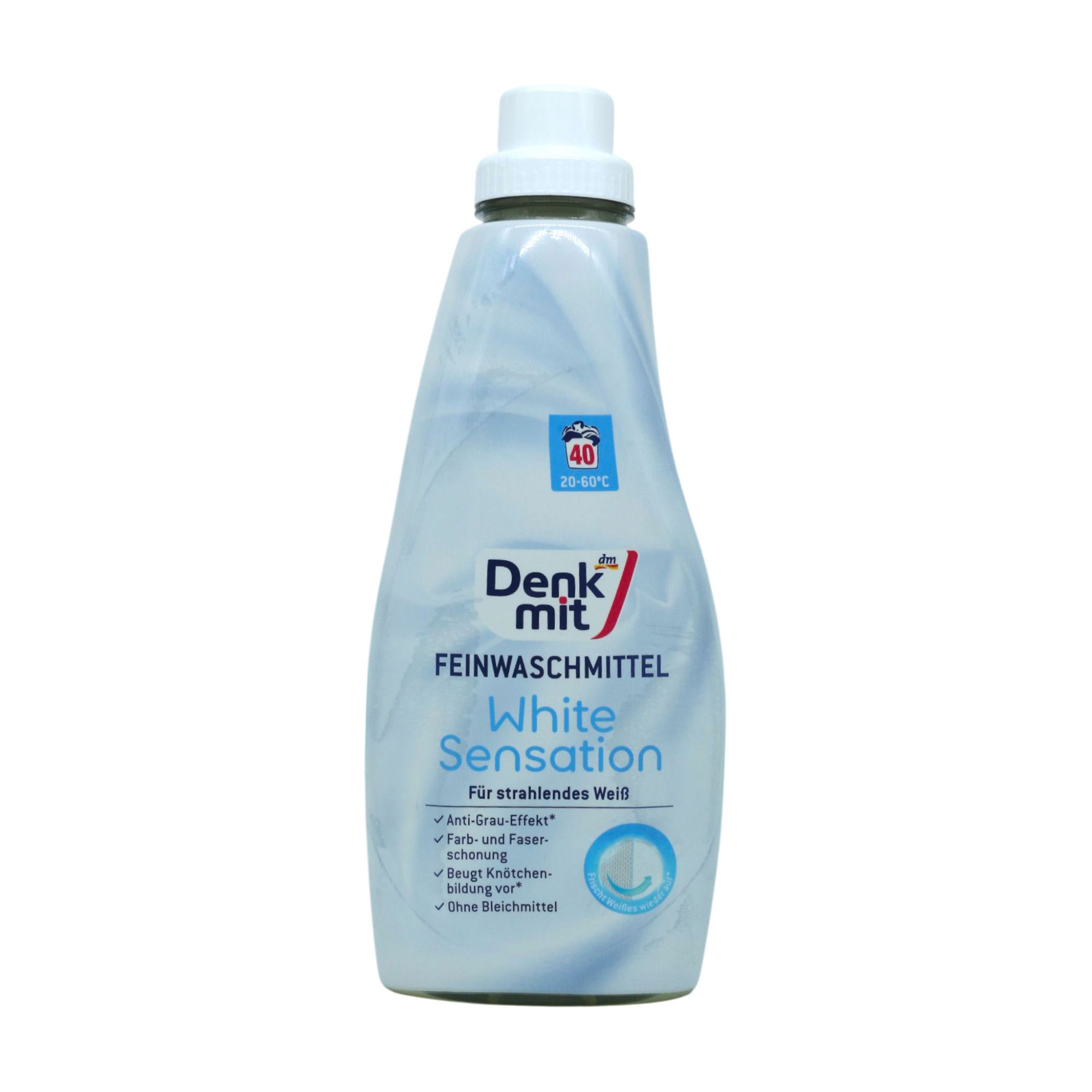 Гель для прання білих речей DenkMit White Sensation, 40 циклів прання, 1 л