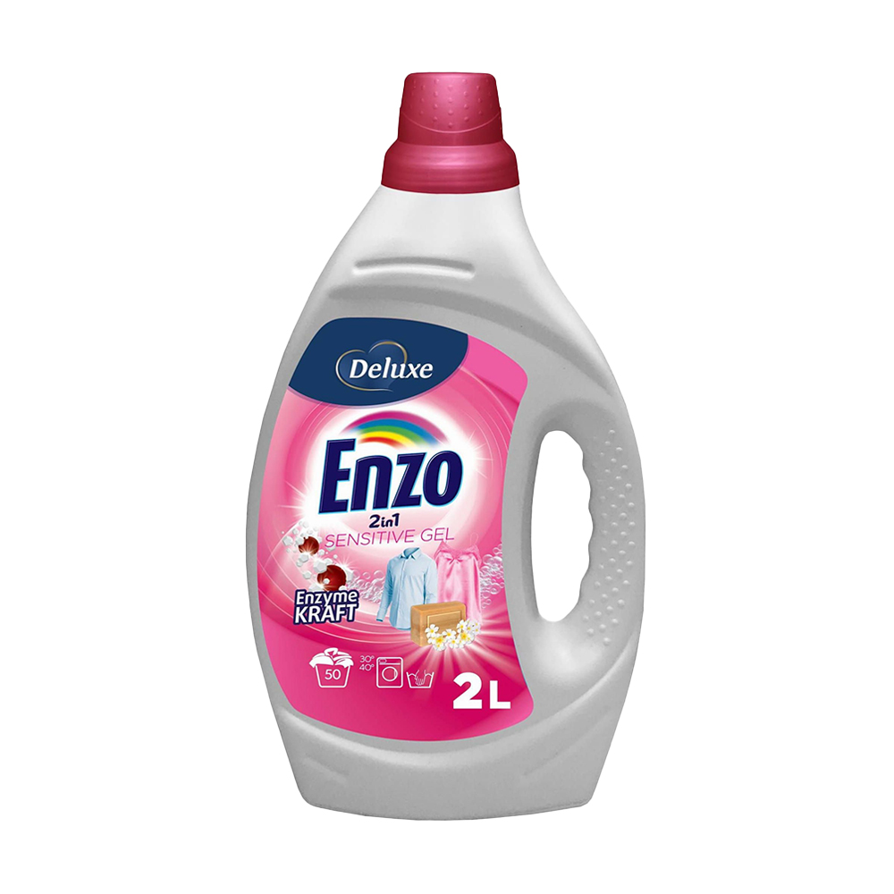 Гель для прання Deluxe Enzo 2 in 1 Sensitive Gel гіпоалергенний, 50 циклів прання, 2 л