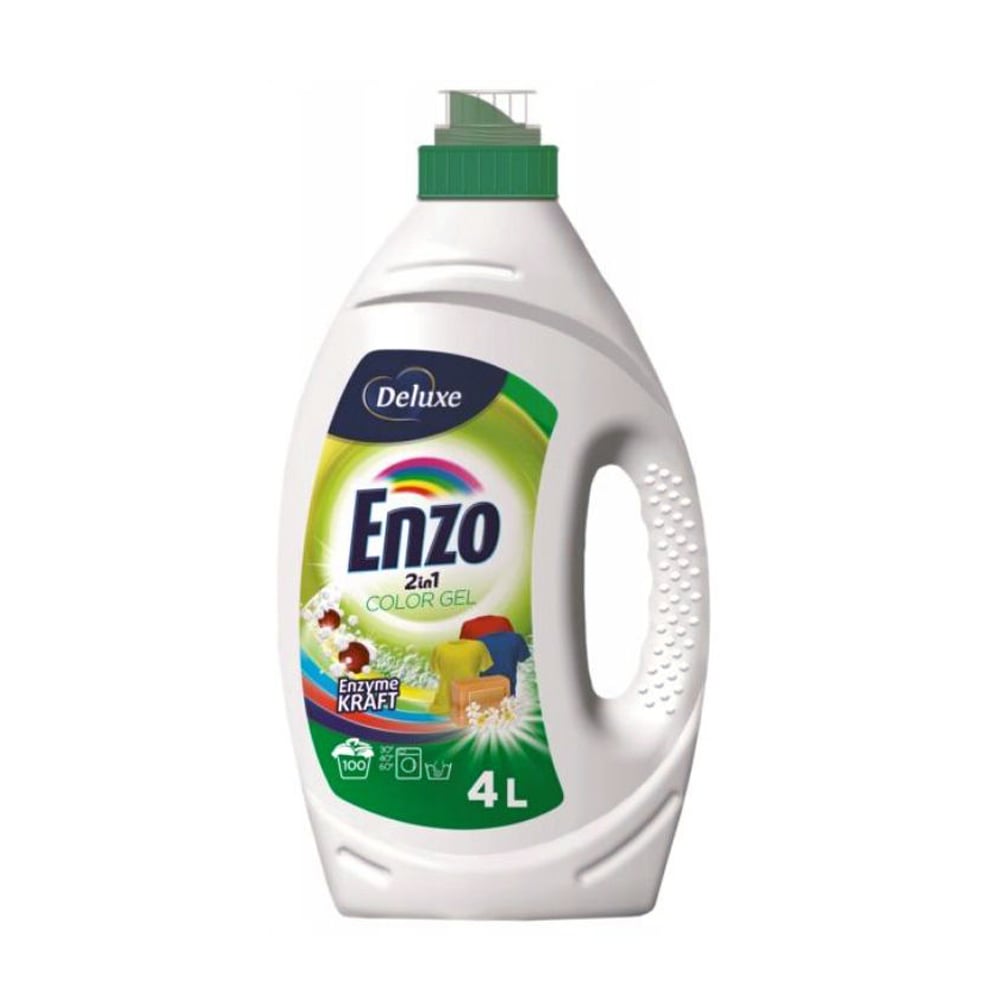 Гель для прання Deluxe Enzo 2 in 1 Сolor Gel для кольорових речей, 100 циклів прання, 4 л