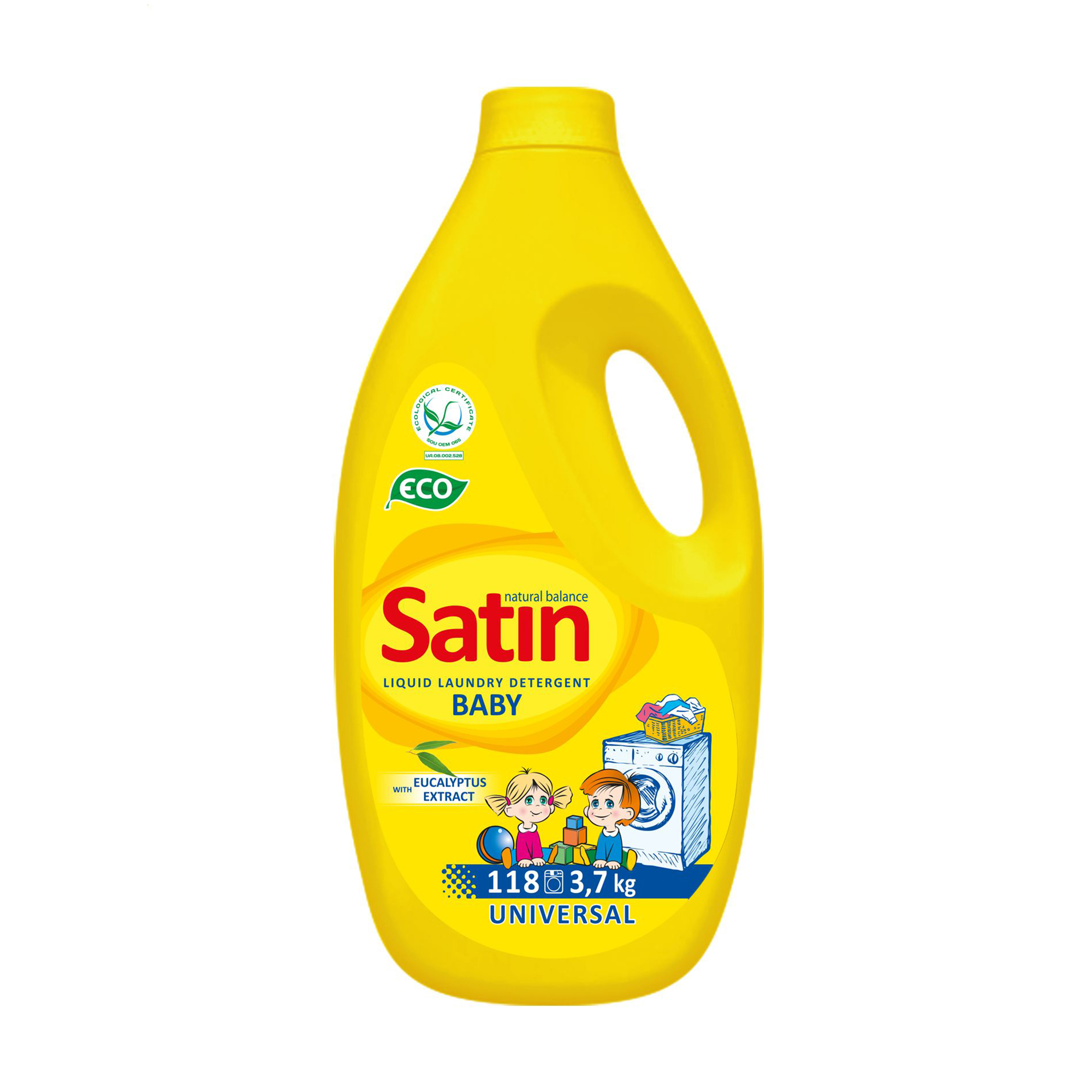 Гель для прання дитячого одягу Satin Baby Natural Balance, 118 циклів прання, 3.7 кг