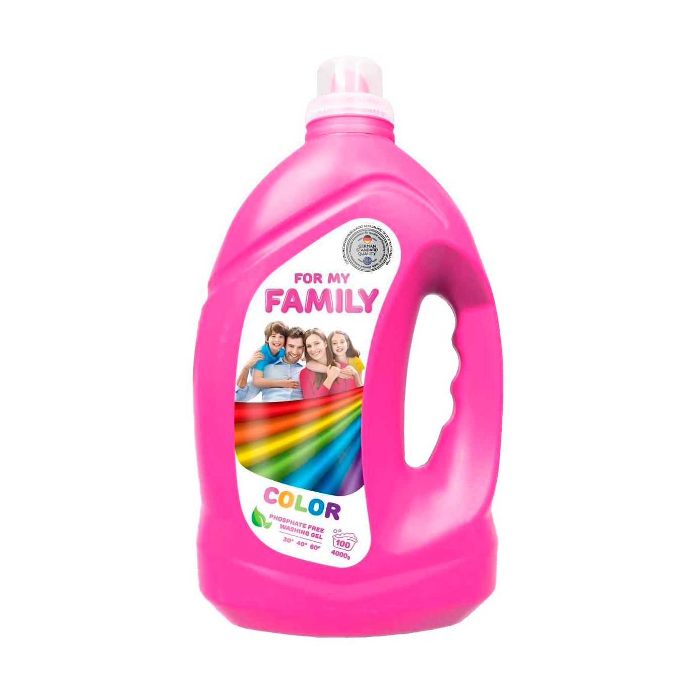 Гель для прання Family Color для кольорових речей, 100 циклів прання, 4 кг