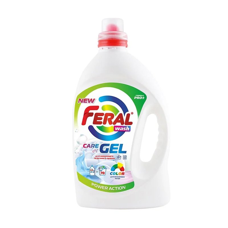Гель для прання Feral Wash Color Care Gel, 70 циклів прання, 3.5 л