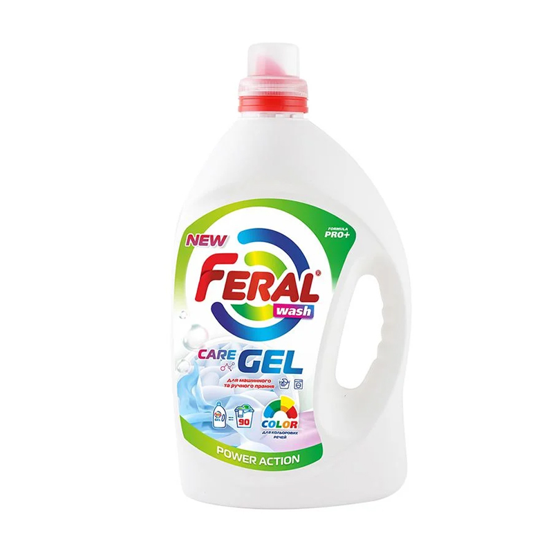 Гель для прання Feral Wash Color Care Gel, 90 циклів прання, 4.5 л