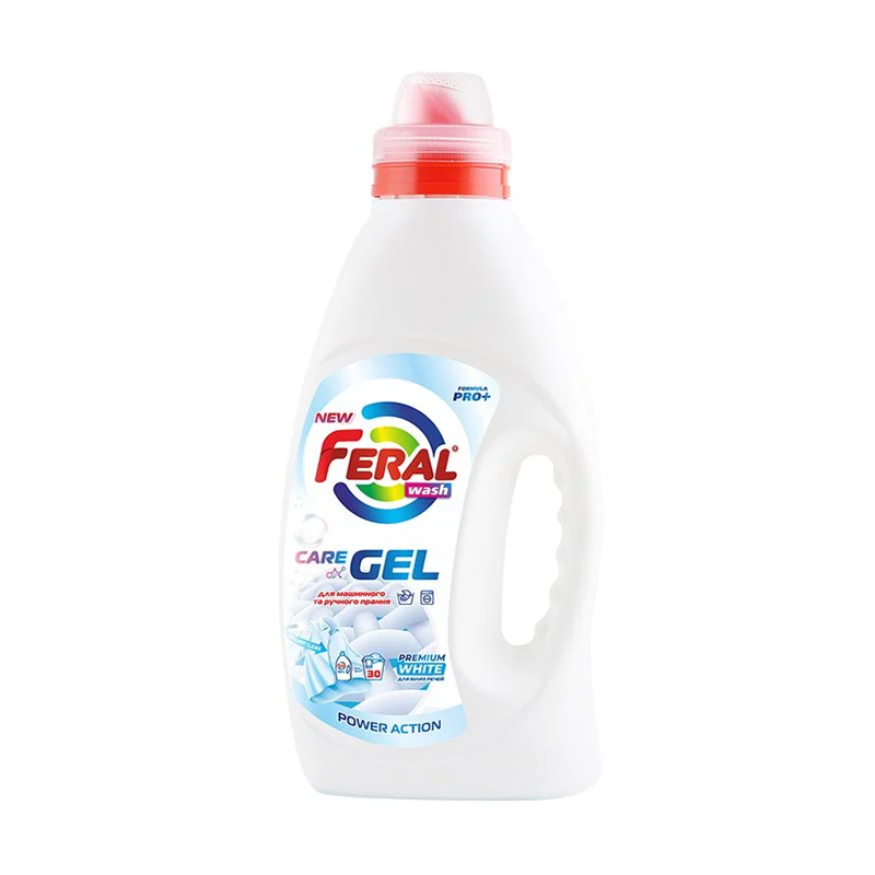 Гель для прання Feral Wash White Care Gel, 30 циклів прання, 1.5 л