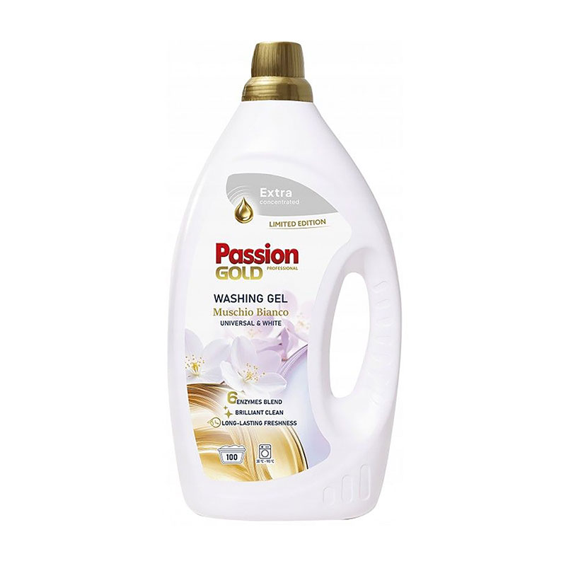 Гель для прання Passion Gold Muschio Bianco Universal &amp; White універсальний та для білих тканин, 100 циклів прання, 3.5 л