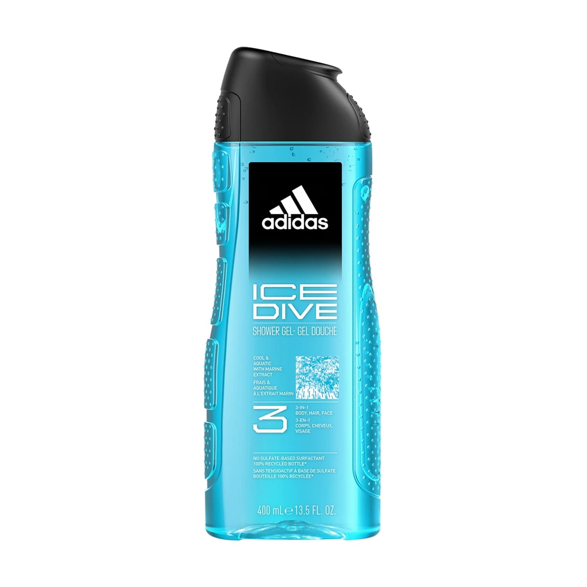 Гель для тіла, волосся та обличчя Adidas Ice Dive Shower Gel 3 in 1, чоловічий, 400 мл