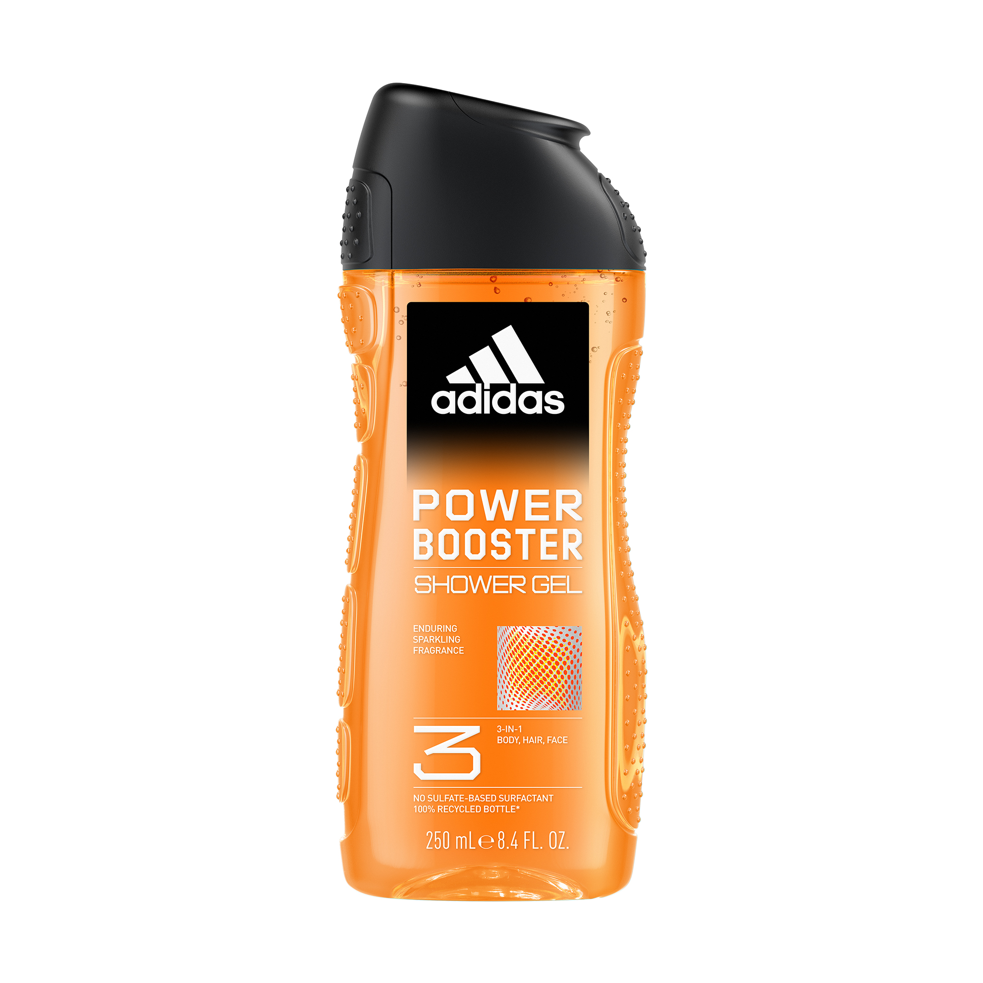 Гель для тіла, волосся та обличчя Adidas Power Booster Shower Gel 3 in 1 чоловічий, 250 мл