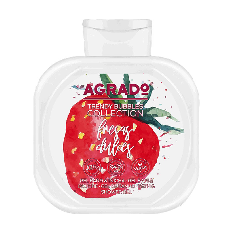 Гель для ванни та душу Agrado Trendy Bubbles Collection Bath &amp; Shower Gel Sweet Strawberry, 750 мл