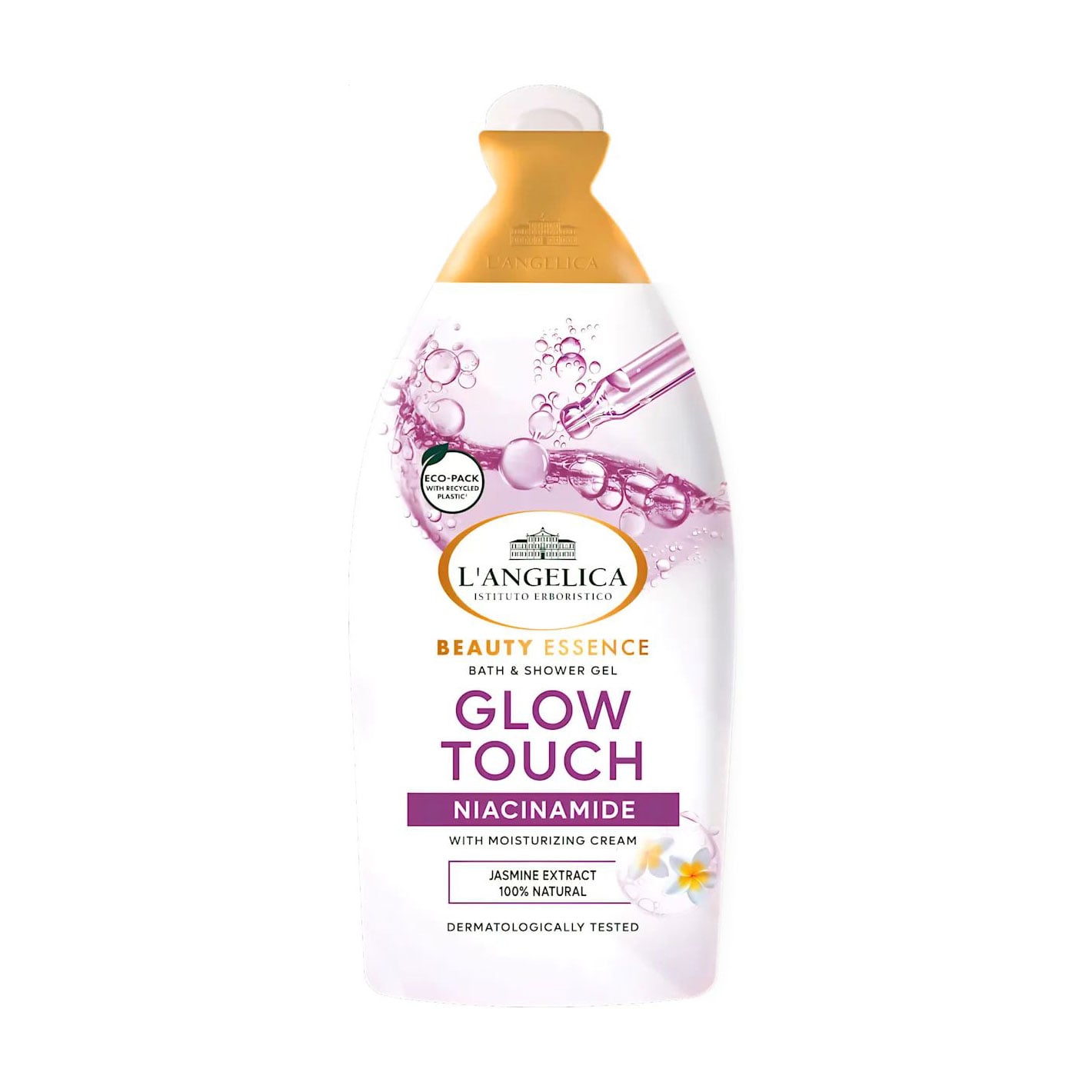 Гель для ванни та душу L'angelica Beauty Essense Glow Touch Bath &amp; Shower Gel з ніацинамідом та екстрактом жасмину, 500 мл