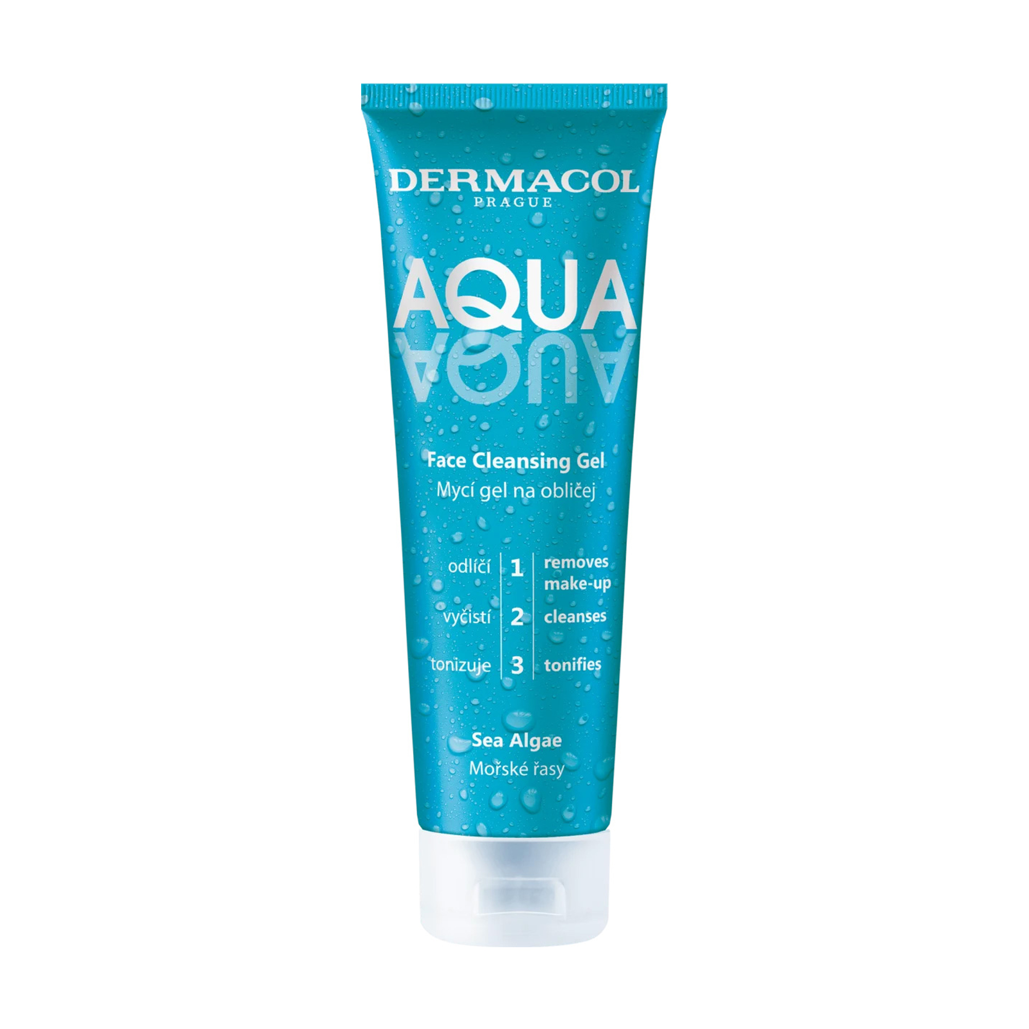 Гель для вмивання 3 в 1 Dermacol Aqua Face Cleansing Gel з екстрактом морських водоростей, 150 мл