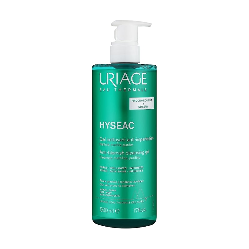 Гель для вмивання обличчя Uriage Hyseac Cleansing Gel для жирної та комбінованої шкіри, 500 мл