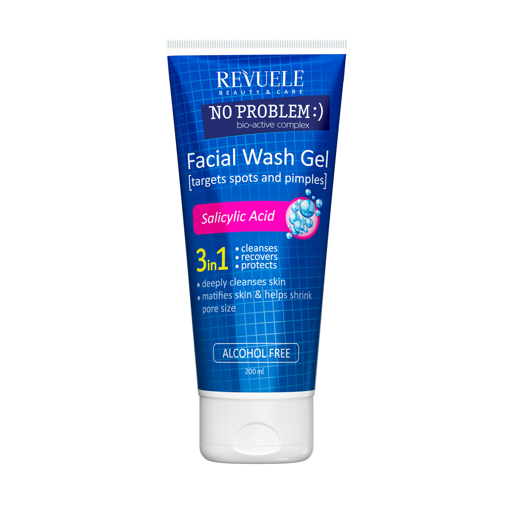 Гель для вмивання Revuele No Problem Washing Gel 3 в 1 з саліциловою кислотою, 200 мл