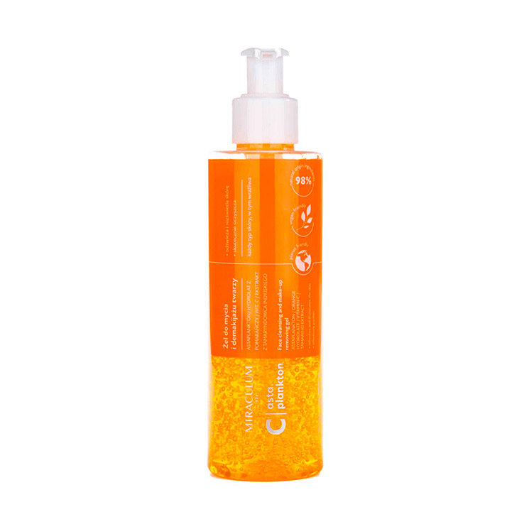 Гель для вмивання та зняття макіяжу Miraculum Asta.Plankton C Face Cleansing And Make-up Removing Gel, 200 мл