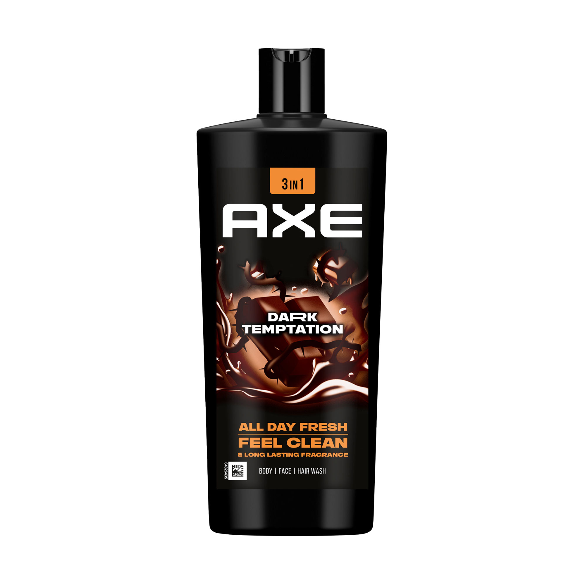 Гель для волосся, обличчя та тіла 3 в 1 Axe Dark Temptation All Day Fresh Body Face Hair Wash, 700 мл