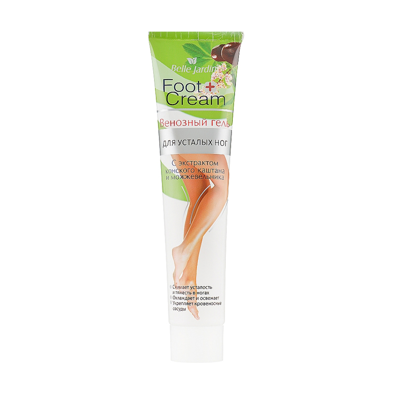 Гель для втомлених ніг Belle Jardin Foot Cream з екстрактом кінського каштана та ялівцю, 125 мл