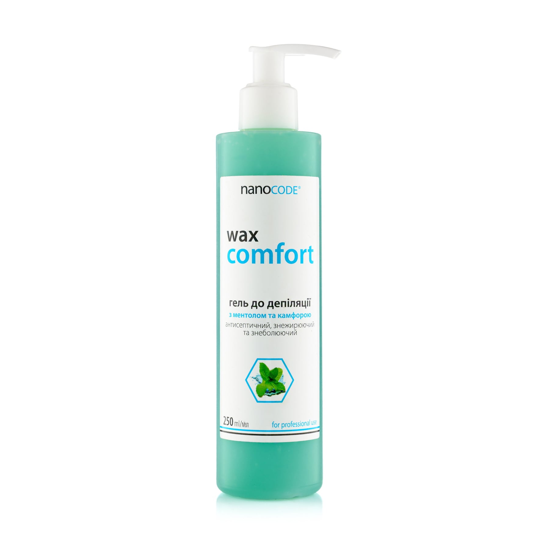 Гель до депіляції NanoCode Wax Comfort Gel з ментолом та камфорою, 500 мл