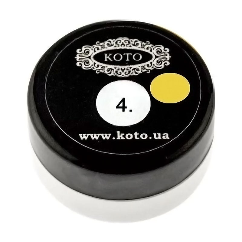 Гель-фарба для нігтів KOTO 4 Жовта, 5 мл