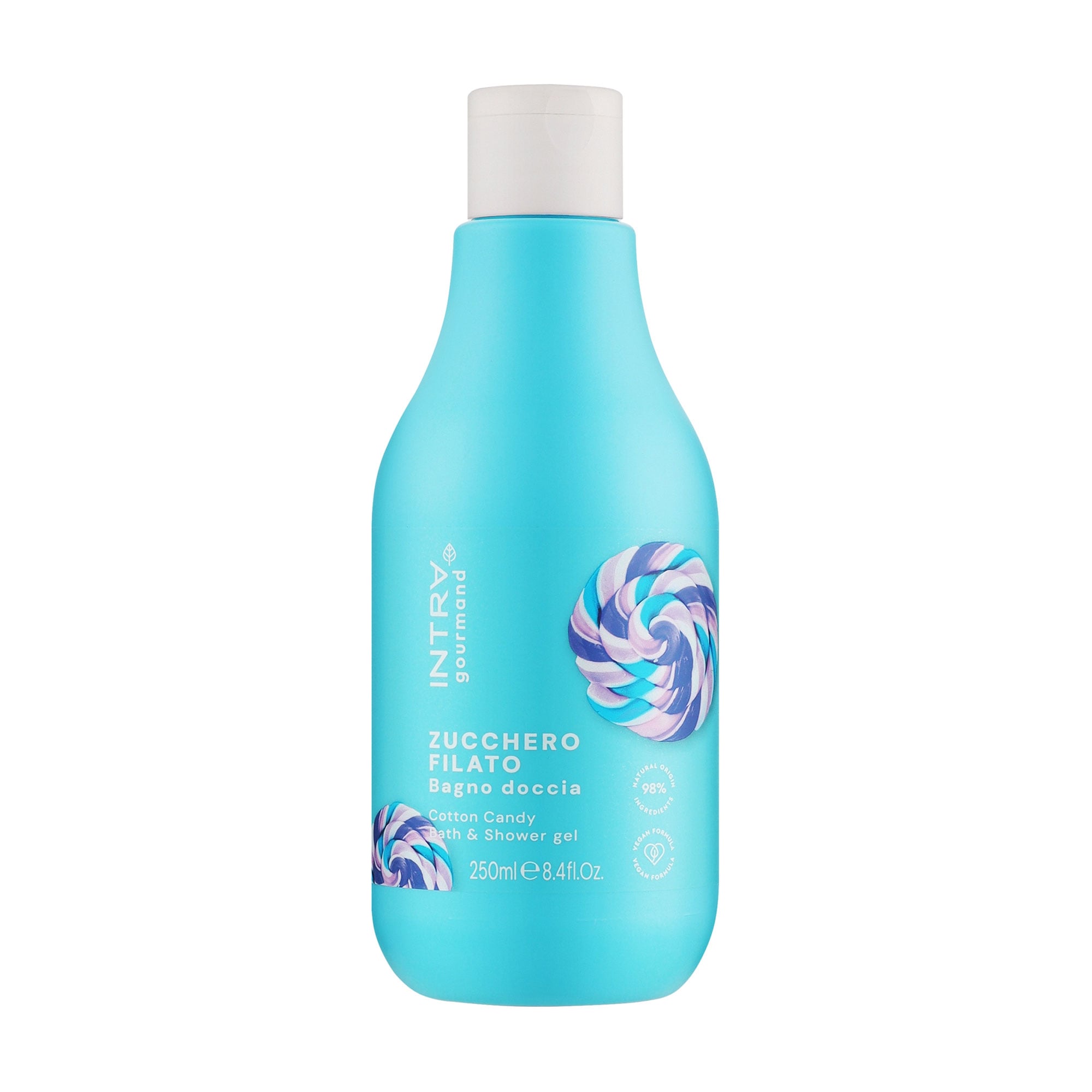 Гель-крем для душу та ванни Intra Cotton Candy Bath &amp; Shower Gel з ферментованим вівсом, 250 мл