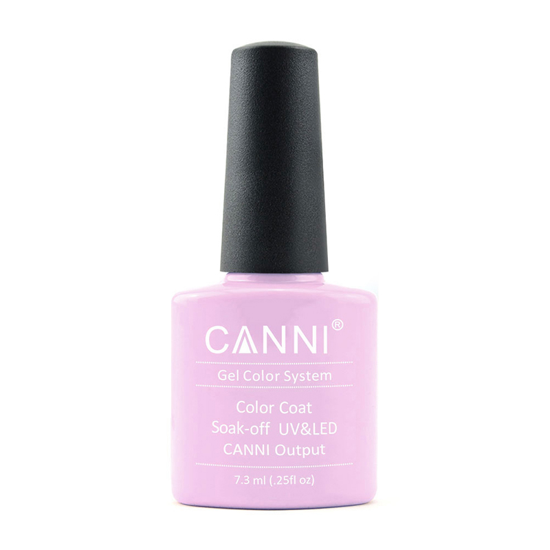 Гель-лак для нігтів Canni Gel Color System Color Coat Soak-off UV&amp;LED 040 Пастельний рожево-фіолетовий, 7.3 мл