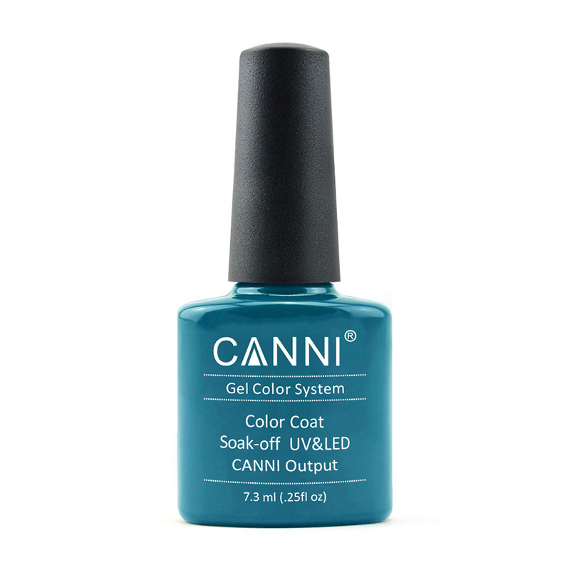 Гель-лак для нігтів Canni Gel Color System Color Coat Soak-off UV&amp;LED 157 Темно-синя бірюза, 7.3 мл