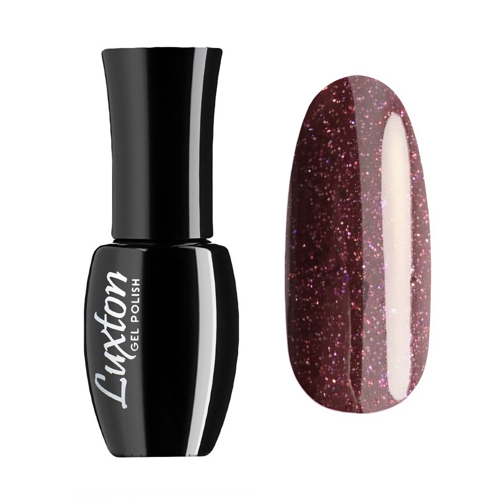 Гель-лак для нігтів Luxton Gel Polish 180 Шоколадна слива з кольоровим шиммером, 10 мл