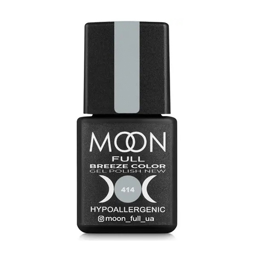 Гель-лак для нігтів Moon Full Breeze Color Gel Рolish 414 Світлий сіро-оливковий, 8 мл