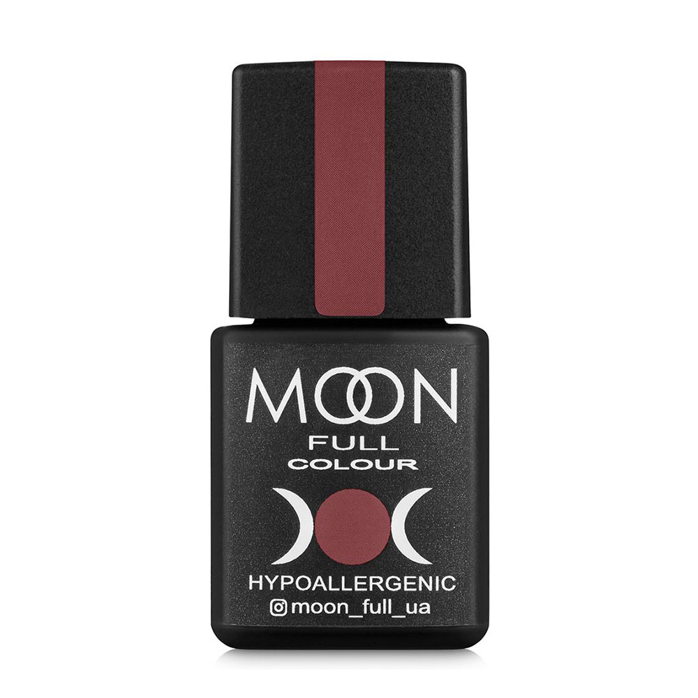 Гель-лак для нігтів Moon Full Color Hypoallergenic Gel Polish 320 темно-рожевий вінтажний із дрібним шимером, 8 мл