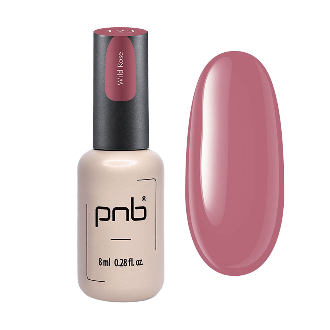 Гель-лак для нігтів PNB Gel Polish UV/LED 123 Wild Rose, 8 мл