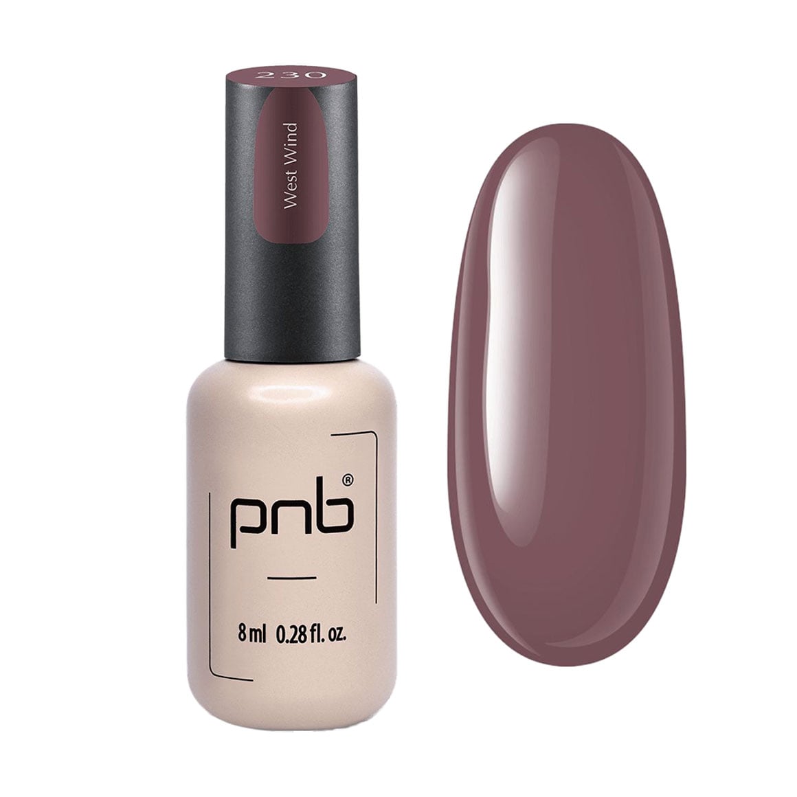 Гель-лак для нігтів PNB Gel Polish UV/LED 230 West Wind, 8 мл