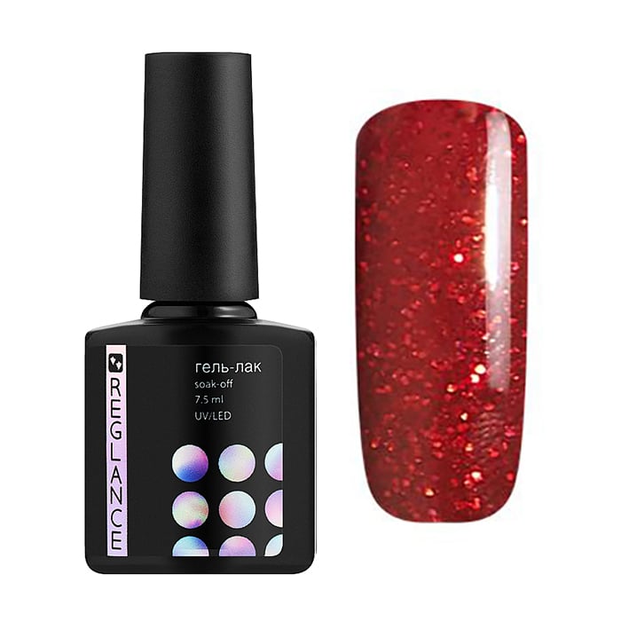Гель-лак для нігтів Reglance Gel Polish 017 Бордовий з мікроблиском, 7.5 мл
