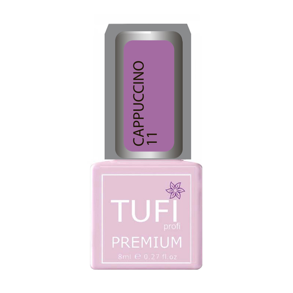 Гель-лак для нігтів Tufi profi Premium Cappuccino 11 Рожеві сутінки, 8 мл
