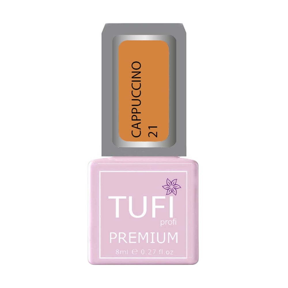 Гель-лак для нігтів Tufi profi Premium Cappuccino 21 Абрикосова ілюзія, 8 мл