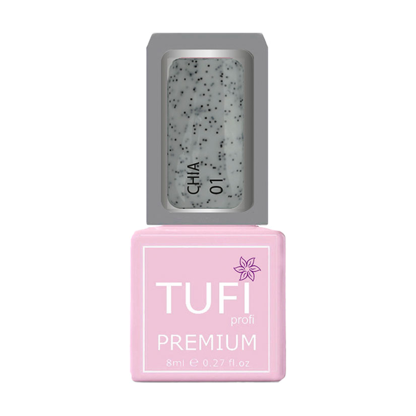 Гель-лак для нігтів Tufi profi Premium Chia, 01 Молочний коктейль, 8 мл