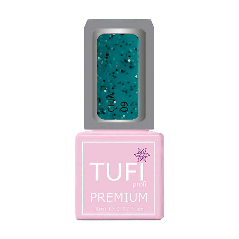 Гель-лак для нігтів Tufi profi Premium Chia, 09 М'ятний льодяник, 8 мл